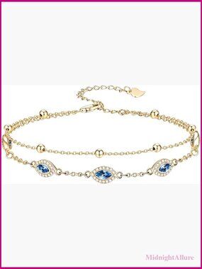 18K Gold Plated Birthstone Link Bracelet with Extender Chain